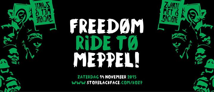 Freedom ride to meppel: landelijk protest tegen zwarte piet